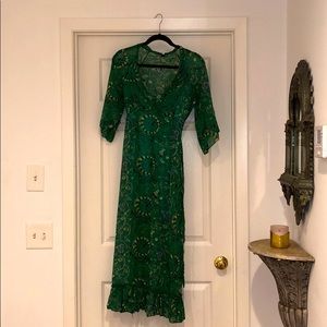 Green midi dress
